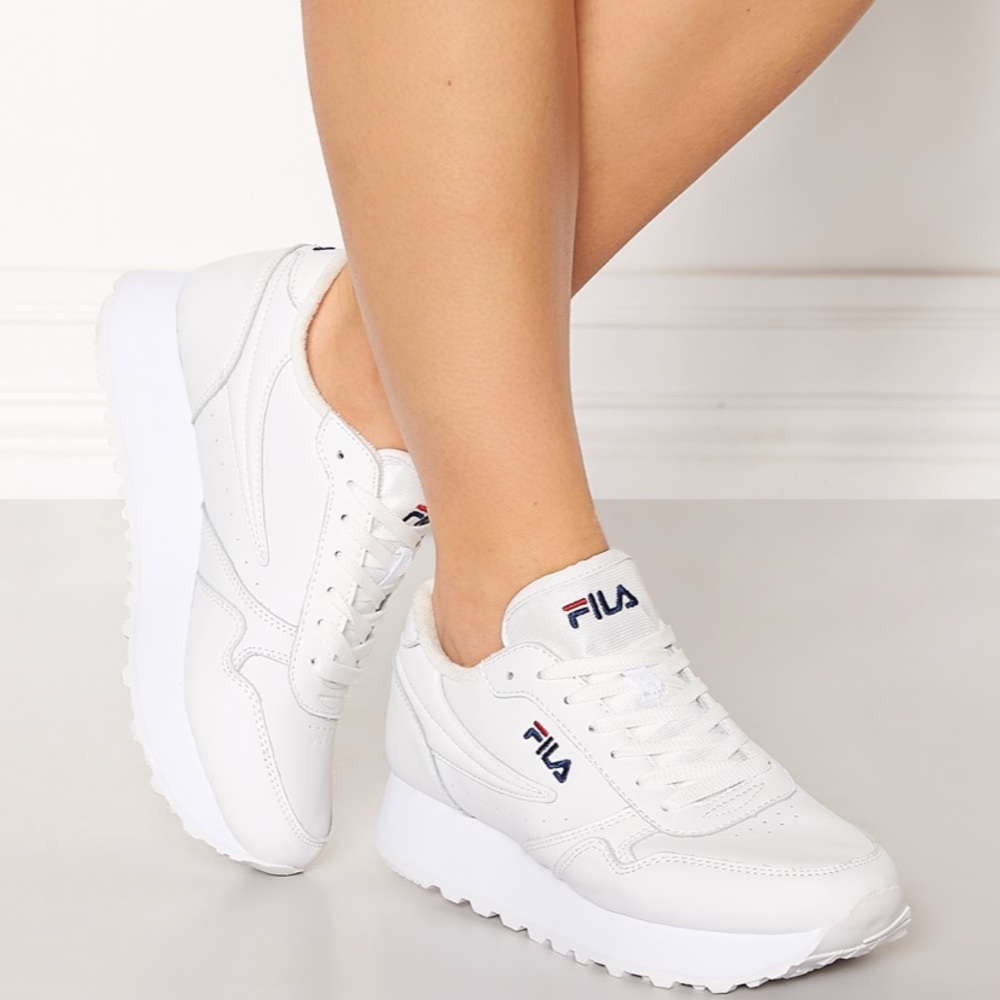 Like-New White Fila Orbit Platform Sneakers